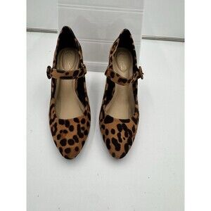 Lepoard print Mary Jane Heels Cato Comfort Brand Size 7.5 3 block inch heel NWT